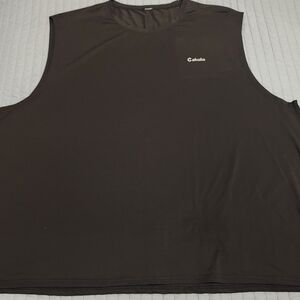 Cakulo Men's Workout Swim Sleeveless Quickdry Black Tank 5XL